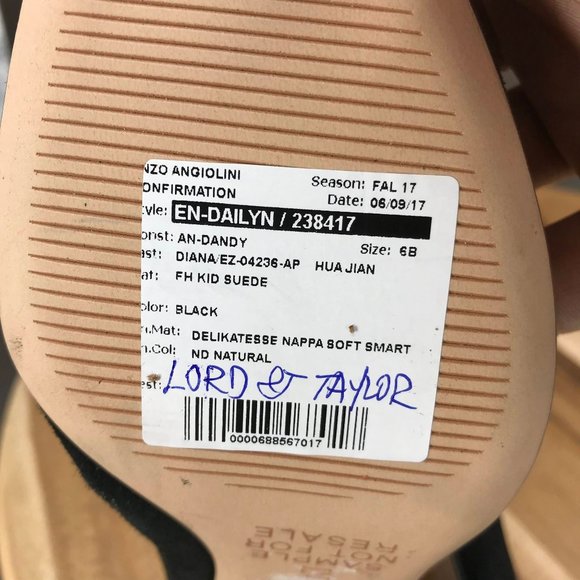 Enzo Angiolini Black Suede Block Heels Slip On Shoes Womens Size 6 B - Picture 6 of 7